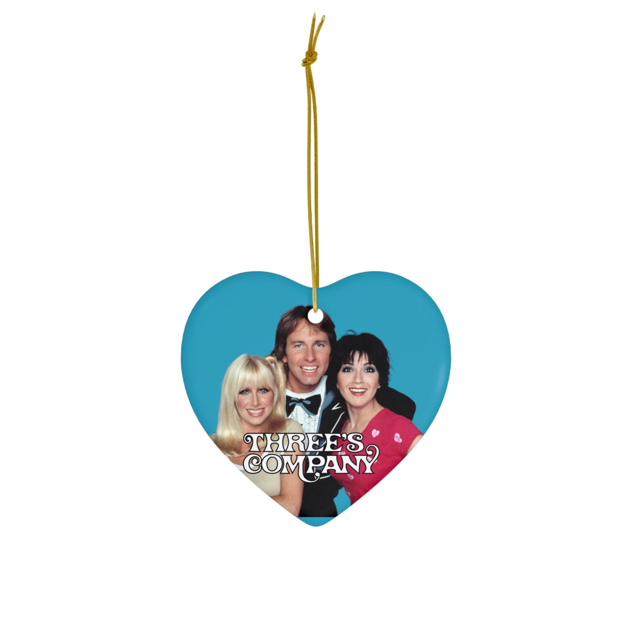 Three's Company 70's TV Show- Ceramic Ornament, 4 Shapes - Creations by Chris and Carlos